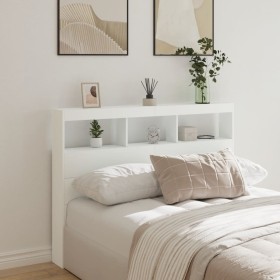 Bettkopfteil mit weißer LED 140x17x102 cm von vidaXL, Kopf- und Fußteile - Ref: Foro24-839196, Preis: 87,70 €, Rabatt: %
