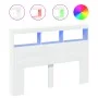 Bed headboard with white LED 140x17x102 cm by vidaXL, Headboards and footboards - Ref: Foro24-839196, Price: 93,11 €, Discoun...