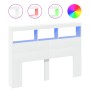 Cabecero de cama con LED blanco 140x17x102 cm de vidaXL, Cabeceros y pies de cama - Ref: Foro24-839196, Precio: 84,54 €, Desc...