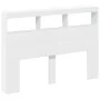 Bed headboard with white LED 140x17x102 cm by vidaXL, Headboards and footboards - Ref: Foro24-839196, Price: 93,11 €, Discoun...