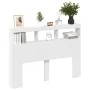 Bed headboard with white LED 140x17x102 cm by vidaXL, Headboards and footboards - Ref: Foro24-839196, Price: 93,11 €, Discoun...