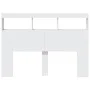 Bed headboard with white LED 140x17x102 cm by vidaXL, Headboards and footboards - Ref: Foro24-839196, Price: 93,11 €, Discoun...