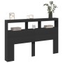 Bettkopfteil mit schwarzer LED 160x17x102 cm von vidaXL, Kopf- und Fußteile - Ref: Foro24-839204, Preis: 100,45 €, Rabatt: %