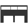 Bed headboard with black LED 160x17x102 cm by vidaXL, Headboards and footboards - Ref: Foro24-839204, Price: 98,69 €, Discoun...
