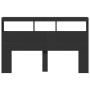 Cabecero de cama con LED negro 160x17x102 cm de vidaXL, Cabeceros y pies de cama - Ref: Foro24-839204, Precio: 100,87 €, Desc...