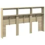 Cabecero de cama con LED roble Sonoma 180x17x102 cm de vidaXL, Cabeceros y pies de cama - Ref: Foro24-839212, Precio: 115,02 ...