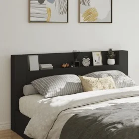 Bed headboard with black LED 200x16.5x103.5 cm by vidaXL, Headboards and footboards - Ref: Foro24-839267, Price: 92,70 €, Dis...