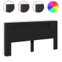 Bed headboard with black LED 200x16.5x103.5 cm by vidaXL, Headboards and footboards - Ref: Foro24-839267, Price: 92,69 €, Dis...