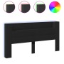 Cabecero de cama con LED negro 200x16,5x103,5 cm de vidaXL, Cabeceros y pies de cama - Ref: Foro24-839267, Precio: 96,59 €, D...