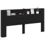 Bed headboard with black LED 200x16.5x103.5 cm by vidaXL, Headboards and footboards - Ref: Foro24-839267, Price: 92,69 €, Dis...