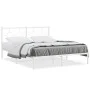 Bettgestell aus Metall mit weißem Kopfteil 150x200 cm von vidaXL, Betten und Lattenroste - Ref: Foro24-376277, Preis: 101,85 ...