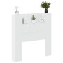 Cabecero de cama con luz LED blanco 100x16,5x103,5 cm de vidaXL, Cabeceros y pies de cama - Ref: Foro24-839231, Precio: 82,33...
