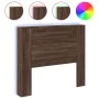 Oak brown headboard with LED light 120x16.5x103.5 cm by vidaXL, Headboards and footboards - Ref: Foro24-839244, Price: 88,56 ...