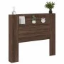 Oak brown headboard with LED light 120x16.5x103.5 cm by vidaXL, Headboards and footboards - Ref: Foro24-839244, Price: 88,56 ...