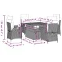 5-piece garden dining set with gray synthetic rattan cushions by vidaXL, Garden sets - Ref: Foro24-3277461, Price: 717,89 €, ...