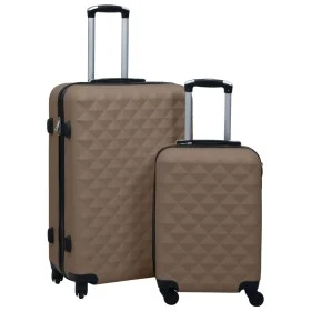 Brown ABS 2-piece hard suitcase set with wheels by vidaXL, Suitcases - Ref: Foro24-92433, Price: 115,28 €, Discount: %