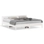 Solid white pine wood headboard bed frame 180x200 cm by vidaXL, Beds and slatted bases - Ref: Foro24-3216213, Price: 202,05 €...