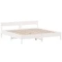Estructura cama cabecero madera maciza pino blanco 180x200 cm de vidaXL, Camas y somieres - Ref: Foro24-3216213, Precio: 199,...