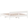 Solid white pine wood headboard bed frame 180x200 cm by vidaXL, Beds and slatted bases - Ref: Foro24-3216213, Price: 202,05 €...