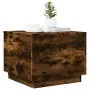 Coffee table with LED lights smoked oak 50x50x40 cm by vidaXL, Coffee table - Ref: Foro24-839872, Price: 46,36 €, Discount: %