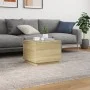 Couchtisch mit LED-Leuchten Sonoma-Eiche 50x50x40 cm von vidaXL, Couchtisch - Ref: Foro24-839870, Preis: 47,96 €, Rabatt: %