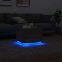 Coffee table with LED lights Sonoma oak 50x50x40 cm by vidaXL, Coffee table - Ref: Foro24-839870, Price: 46,66 €, Discount: %