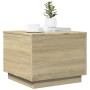 Coffee table with LED lights Sonoma oak 50x50x40 cm by vidaXL, Coffee table - Ref: Foro24-839870, Price: 46,66 €, Discount: %