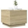Couchtisch mit LED-Leuchten Sonoma-Eiche 50x50x40 cm von vidaXL, Couchtisch - Ref: Foro24-839870, Preis: 47,96 €, Rabatt: %