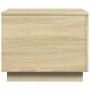 Coffee table with LED lights Sonoma oak 50x50x40 cm by vidaXL, Coffee table - Ref: Foro24-839870, Price: 46,66 €, Discount: %