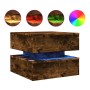 Coffee table with LED lights smoked oak 50x50x40 cm by vidaXL, Coffee table - Ref: Foro24-839858, Price: 55,83 €, Discount: %