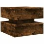 Coffee table with LED lights smoked oak 50x50x40 cm by vidaXL, Coffee table - Ref: Foro24-839858, Price: 68,26 €, Discount: %