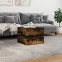 Coffee table with LED lights smoked oak 50x50x40 cm by vidaXL, Coffee table - Ref: Foro24-839858, Price: 68,26 €, Discount: %