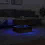 Coffee table with LED lights smoked oak 50x50x40 cm by vidaXL, Coffee table - Ref: Foro24-839858, Price: 68,26 €, Discount: %