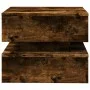Coffee table with LED lights smoked oak 50x50x40 cm by vidaXL, Coffee table - Ref: Foro24-839858, Price: 68,26 €, Discount: %