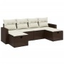 6-piece garden sofa set and brown synthetic rattan cushions by vidaXL, Garden sets - Ref: Foro24-3263549, Price: 350,56 €, Di...