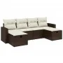 6-teilige Gartensofagarnitur und braune synthetische Rattankissen von vidaXL, Gartensets - Ref: Foro24-3263549, Preis: 368,72...