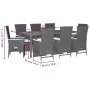 9-piece garden dining set and black synthetic rattan cushions by vidaXL, Garden sets - Ref: Foro24-3277518, Price: 1,00 €, Di...