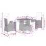 3-piece garden dining set with black synthetic rattan cushions by vidaXL, Garden sets - Ref: Foro24-3277435, Price: 324,86 €,...