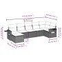 7-piece garden sofa set with brown PE rattan cushions by vidaXL, Garden sets - Ref: Foro24-3252820, Price: 447,88 €, Discount: %