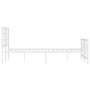 Bettgestell aus Metall mit Kopfteil und weißem Fußteil 160x200 cm von vidaXL, Betten und Lattenroste - Ref: Foro24-376296, Pr...