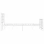Metal bed frame with headboard and white footboard 160x200 cm by vidaXL, Beds and slatted bases - Ref: Foro24-376296, Price: ...