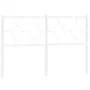 White metal headboard 135 cm by vidaXL, Headboards and footboards - Ref: Foro24-376307, Price: 40,17 €, Discount: %