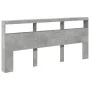 Betongraues Kopfteil mit LED-Licht 220x17x102 cm von vidaXL, Kopf- und Fußteile - Ref: Foro24-839227, Preis: 100,55 €, Rabatt: %