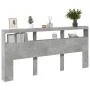 Betongraues Kopfteil mit LED-Licht 220x17x102 cm von vidaXL, Kopf- und Fußteile - Ref: Foro24-839227, Preis: 100,55 €, Rabatt: %
