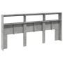Betongraues Kopfteil mit LED-Licht 220x17x102 cm von vidaXL, Kopf- und Fußteile - Ref: Foro24-839227, Preis: 102,03 €, Rabatt: %