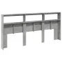Concrete gray headboard with LED light 220x17x102 cm by vidaXL, Headboards and footboards - Ref: Foro24-839227, Price: 100,58...
