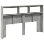 Concrete gray bed headboard with LED light 160x17x102 cm by vidaXL, Headboards and footboards - Ref: Foro24-839206, Price: 92...