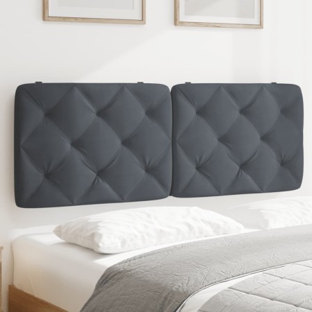 Dunkelgraues, samtgepolstertes Kopfteil 140 cm von vidaXL, Kopf- und Fußteile - Ref: Foro24-374728, Preis: 54,73 €, Rabatt: %