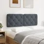 Cabecero de cama acolchado terciopelo gris oscuro 140 cm de vidaXL, Cabeceros y pies de cama - Ref: Foro24-374728, Precio: 58...