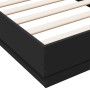 Estructura de cama madera de ingeniería negra 75x190 cm de vidaXL, Camas y somieres - Ref: Foro24-839638, Precio: 83,15 €, De...